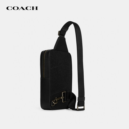【国内正品】COACH/蔻驰Sullivan男士胸包复古老花通勤单肩斜挎包 - 图1