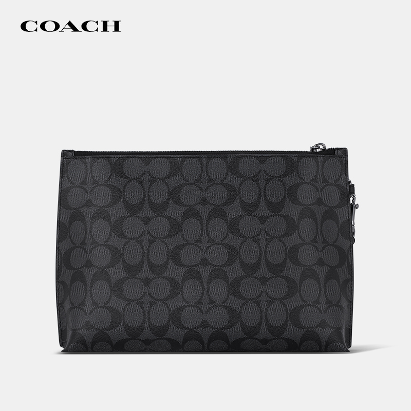 【官方授权】COACH/蔻驰男士手拿包经典老花简约轻奢潮流时尚夹包-图2