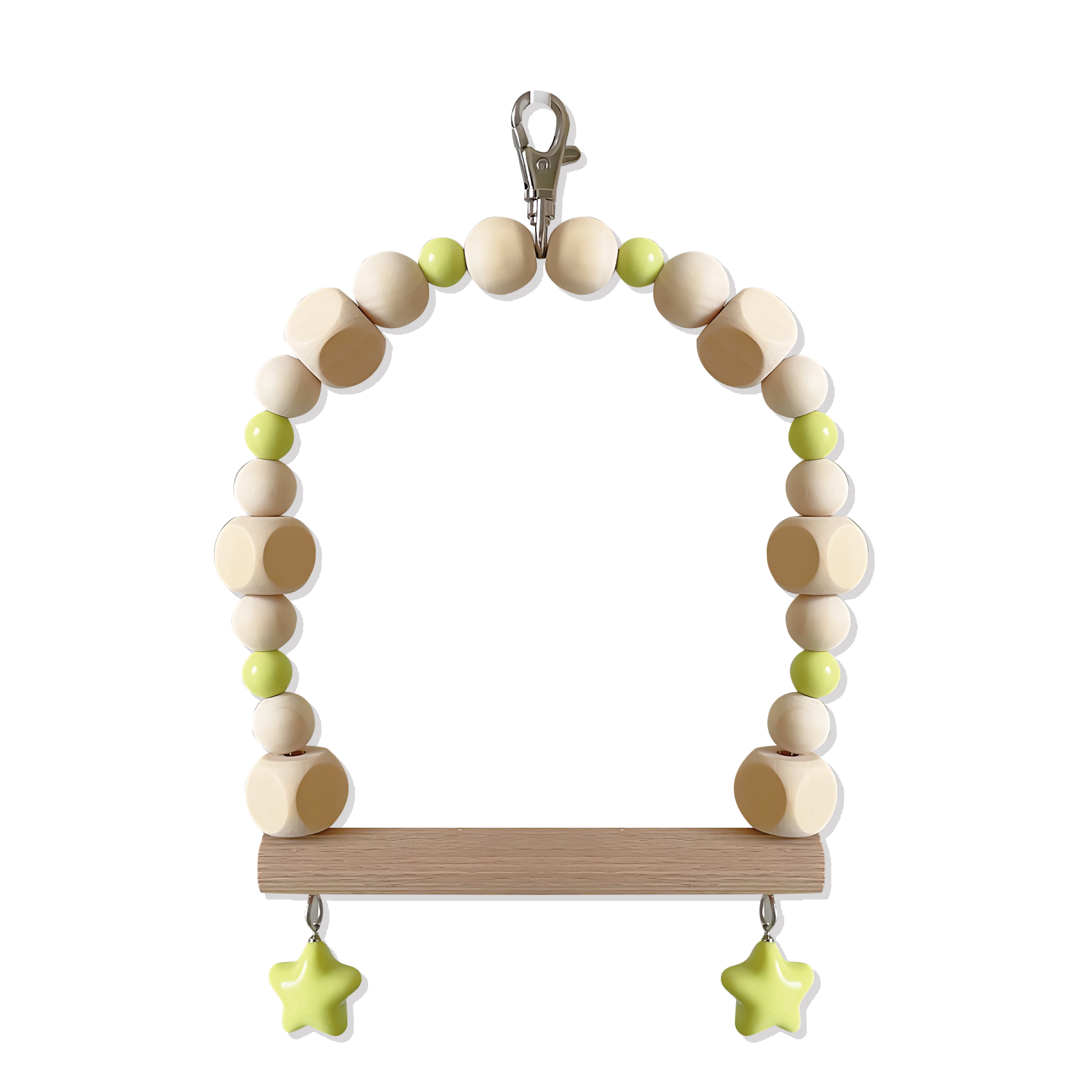 鹦鹉天然实木虎皮玄凤秋千拱门秋千啃咬攀爬吊圈鸟笼配件用品玩具 - 图1