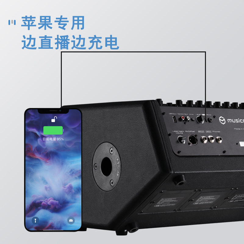 音乐骑士T2音箱直播线 适用于苹果手机iPad录音OTG立体声连接线