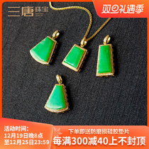 18k Gold Accessories Diy Studded Myanmar Emerald Safe With No Sign Hang Pendant String Beads Bracelet Handstring Small Ty Slip Accessories
