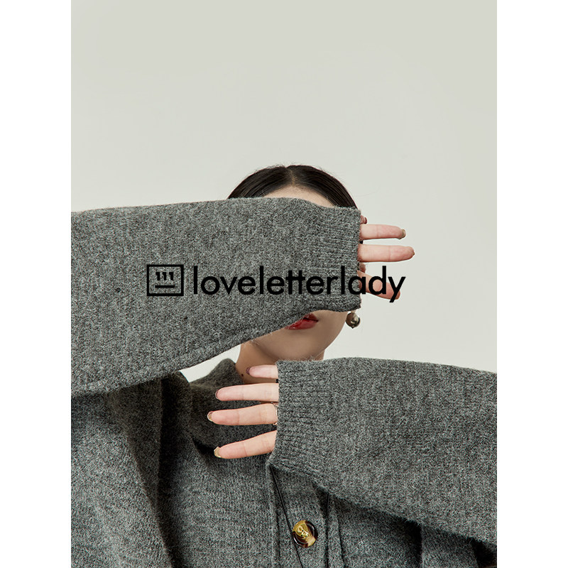 「周里物出品」灰色气质套装女2025新款小香风针织毛衣短裤两件套,淘宝优惠券,粉丝福利购,淘宝优惠卷