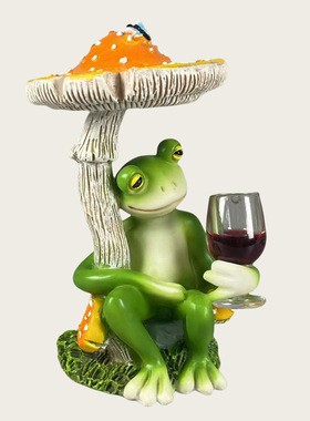 可爱搞笑蘑菇青蛙治愈摆件微景观