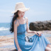 Mùa hè 2019 phụ nữ mới nhỏ vành đai tươi mát bên bờ biển kỳ nghỉ bãi biển dây đeo váy cổ tích - váy đầm chân váy công sở váy đầm