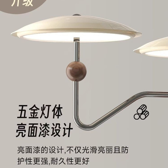 French cream style living room chandelier medieval star rail hanging chain hall eye protection main lamp wood grain dining room bedroom lamp
