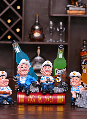 欧式放时尚风树脂葡萄酒柜装饰品