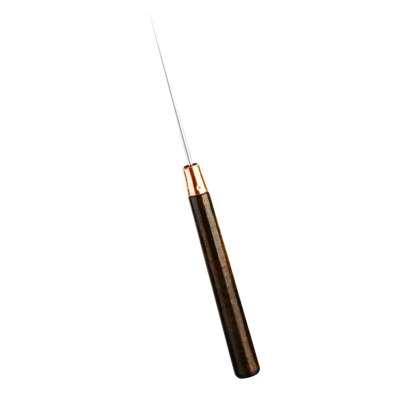 Деревянная ручная булавка шило sewing needle стальной игла инструмент нержавеющая сталь ударный крючок игла крючок игла ручной работы конус тонкая древесина