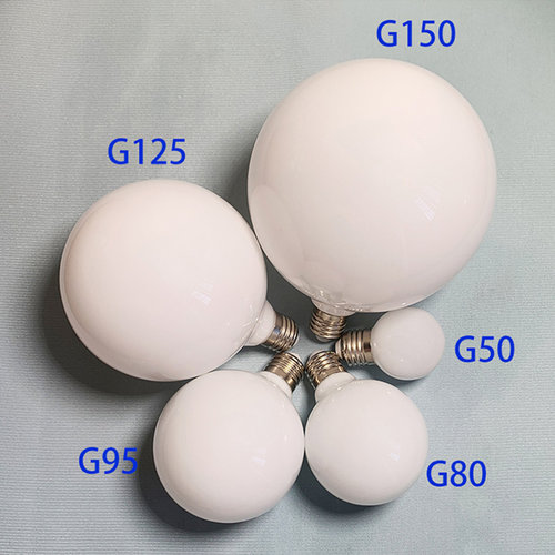led玻璃龙珠灯泡e27螺口家用节能暖光g80圆形球泡柔光护眼三色灯 - 图0