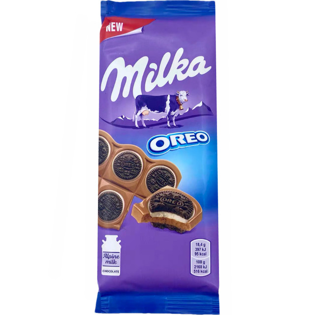 Russia imported Germany Milka wonderful card hazelly almond Oreo biscuits sandwiched air bubble milk chocolate