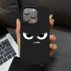Japanese and Korean ins spoof eye expression suitable for 17promax will not hit the shell mobile phone case new iphone17pro bright black 14 frosted 13 couples 12 niche 15 anti-fall 16 silicone soft shell