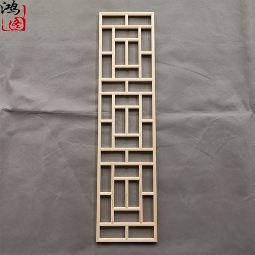 东阳木雕中式花格木格栅隔断玄关仿古门窗装修工字格屏风移门定做 - 图0