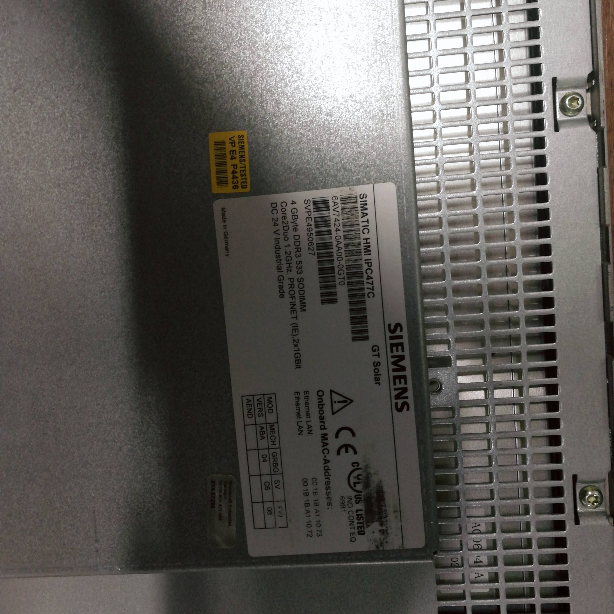 配件原装正品西门子触摸屏SIMATIC  IPC477c 6AV7424-0A议价 - 图0