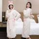 Warm and absorbent women's extra long pajamas and bathrobes