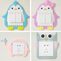 Type 86 luminous cartoon switch patch socket protective sleeve anti-dust cover minimalist wall stickup decoration stick decoration cover