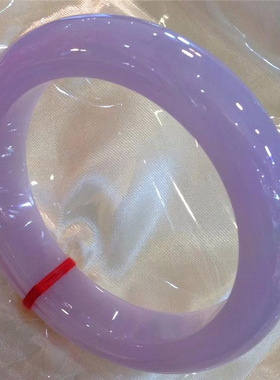 珠宝紫罗兰翡翠手镯冰种老坑缅甸处理春彩贵妃冰糯种紫色镯子