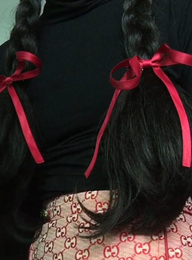 辫子罗小辛色系少女发夹双马尾