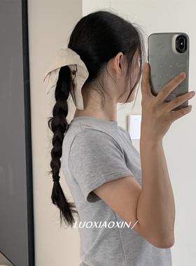 罗小辛小众亚麻方巾发绳大肠发圈