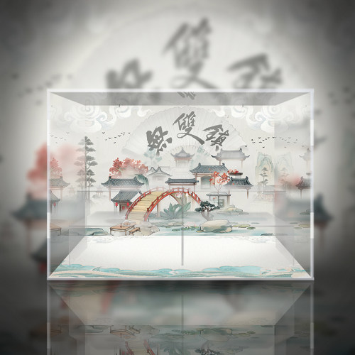 POPMART泡泡玛特 十四周年 无双镇系列 潮玩 盲盒专用展示盒 - 图1