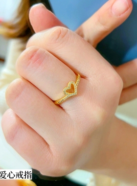 新款不掉色越南沙金时尚仿真黄金镀欧美夸张女戒指环欧币结婚礼物