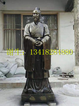 Park Culture Square antique bronze Man objects GRP sculpted resin fiber Historical portrait Decorative Pendulum