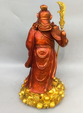 纯铜财神开业供奉摆件关公像