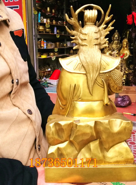 纯铜镇宅摆件供奉龙王像