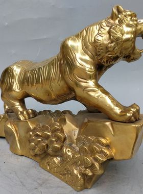 虎虎生威纯铜招财摆件家居装饰