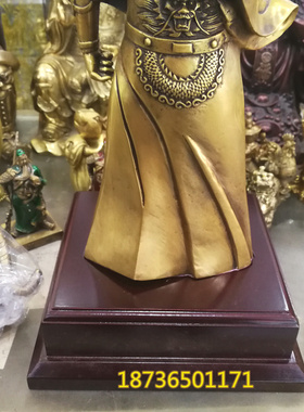 纯铜关二爷武财神人物桌面摆件