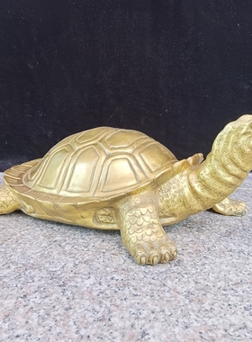 铜乌龟摆件纯铜龟大号金钱龟礼品招财乌龟海龟摆件家居客厅装饰