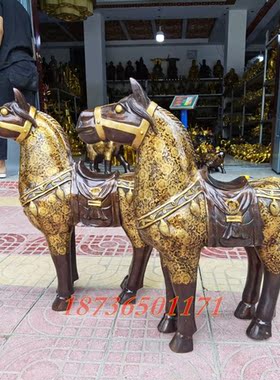 纯铜马 战马 唐马 骏马龙凤宝马 马到成功生肖马家居风水铜器摆件