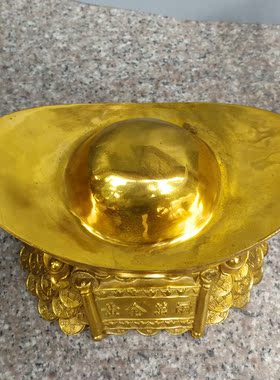 黄金万两光面龙凤呈祥手工摆件
