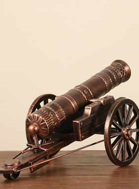 铁艺复古店铺橱窗大炮模型摆件