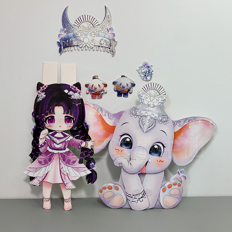 ‌蛋仔派对皮肤蛋仔派对皮肤苗疆少女蚩离全身可动纸片人手工材料生日礼物小牛仙