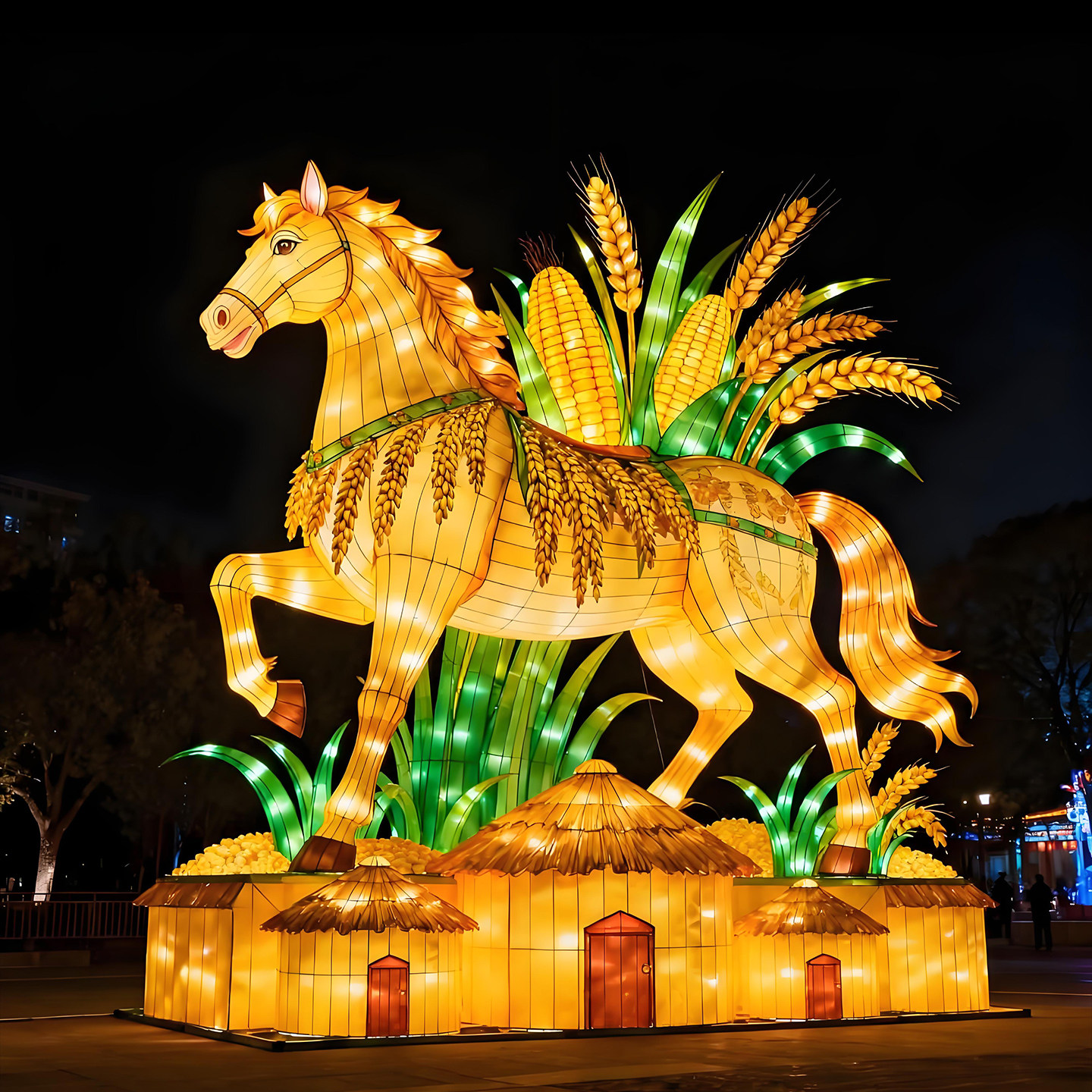 马年大型户外节日花灯造型定制中秋春节元宵灯会花车不夜城灯展,淘宝优惠券,粉丝福利购,淘宝优惠卷