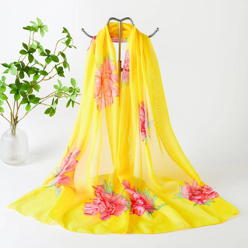 新款韩版春夏季雪纺印花丝巾女长款装饰纱巾母亲节送妈妈活动围巾,淘宝优惠券,粉丝福利购,淘宝优惠卷