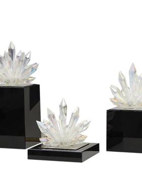 房间样板轻奢水晶软饰品摆件电视柜两边旁玄关创意架书房桌上摆设