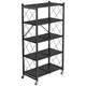Multiple functions, no installation, folding rack, removable wheeled kitchen storage rack, living room balcony storage rack