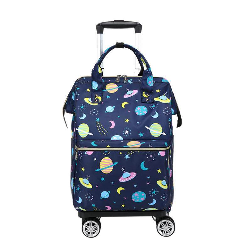 2024新款旅行收纳袋拉杆购物买菜小拉车便携出差登机行李双肩背包,淘宝优惠券,粉丝福利购,淘宝优惠卷