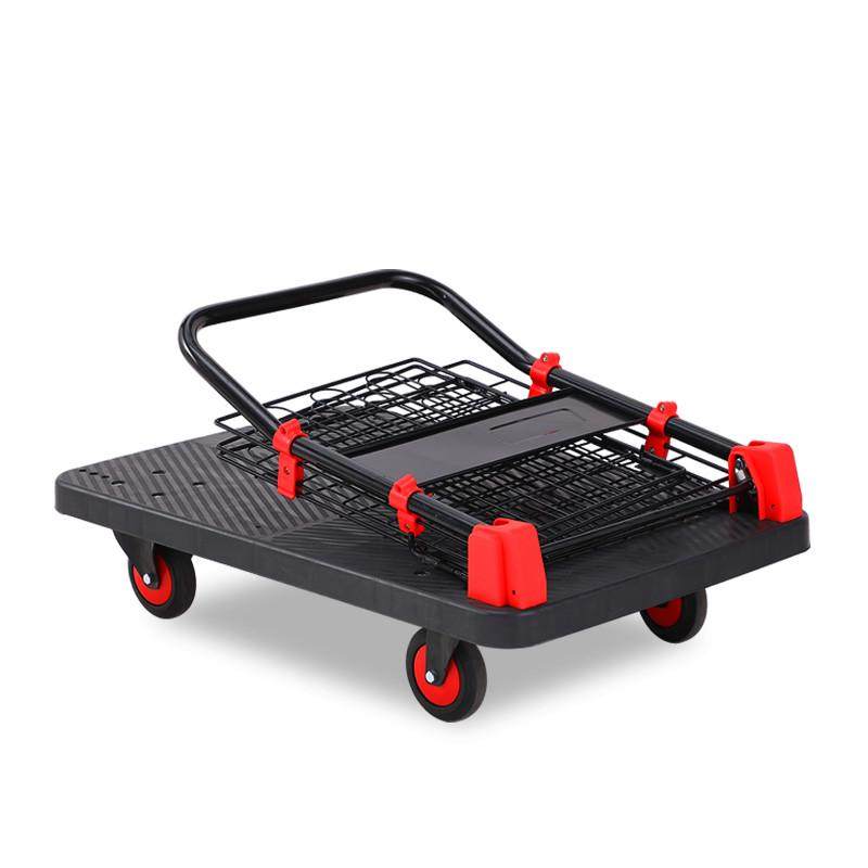 围栏手推车快递超市拣货拉货小推车带护栏静音可摺叠平板车网架车,淘宝优惠券,粉丝福利购,淘宝优惠卷