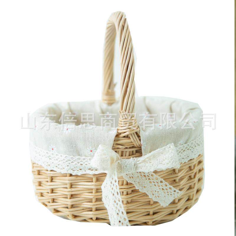 柳编花篮水果篮编织篮手提花篮喜铺资材喜糖包装野餐篮花店插花篮,淘宝优惠券,粉丝福利购,淘宝优惠卷