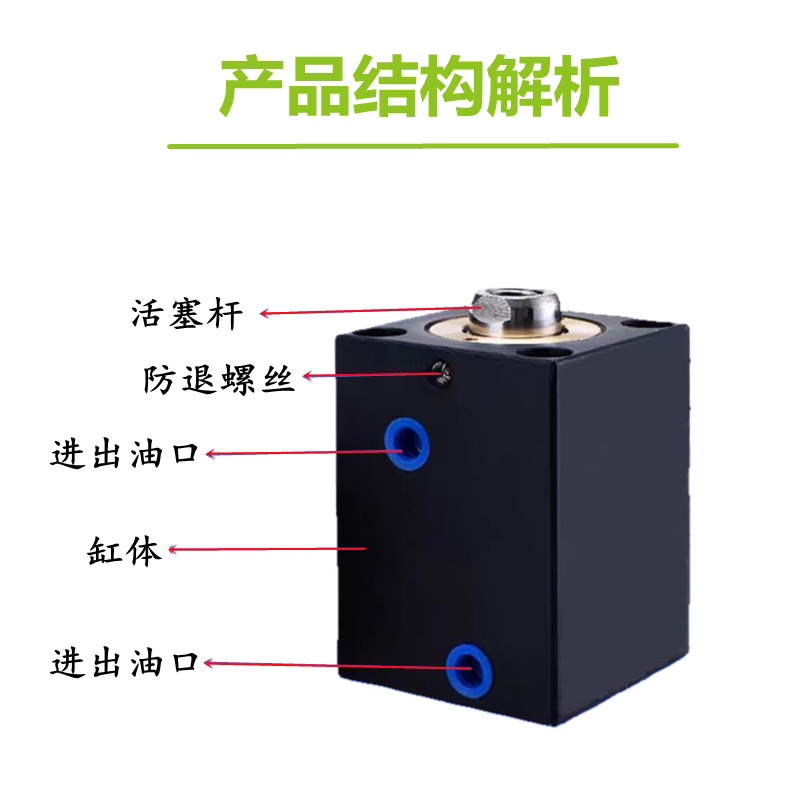 方形薄型油缸JOB CX-SD20/25/32/40/50/63/80/100气动模具液压缸 - 图1