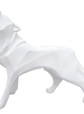 工艺礼品树脂摆件现代简约室内客厅创意家居动物狼摆件北欧