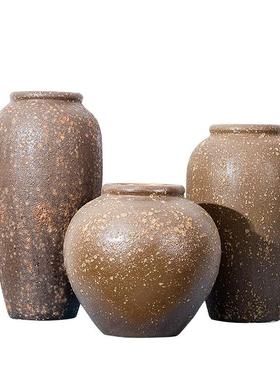 景德镇陶瓷盆栽玄关插花富贵竹摆件中式水培落地花瓶古陶罐花盆