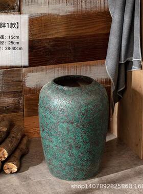 景德镇陶瓷干花花瓶日式装饰品摆件客厅花器创意复古陶艺插花家居