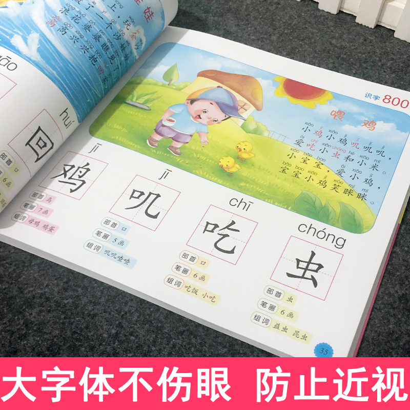 学前识字800个幼儿学前识字启蒙用书学前班幼小衔接教材入学准备看图识字幼儿园宝宝识字书幼儿认字书儿童书早教启蒙书认知读物 - 图2