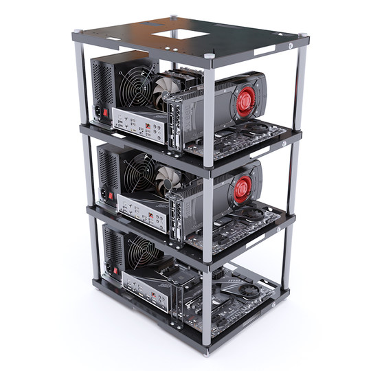 Stacked open chassis ATX motherboard tray stacked chassis Studio computer rack