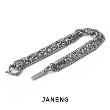 JANENG Zhui'an 925 sterling silver sterling bracelet ຜູ້ຊາຍ matte ຊ້ໍາ pioneer stacked ແບບ yohji RO