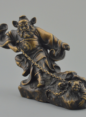 仿古纯铜天师钟馗摆件天官赐福家居装饰工艺品客厅办公室玄关风水