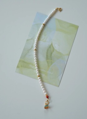 QIANTAO「白玉玫瑰」原创稳定情绪百搭淡水珍珠手链女生手串礼物