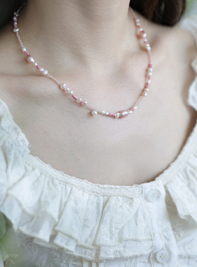 QIANTAO粉黛原创青春风珍珠项链